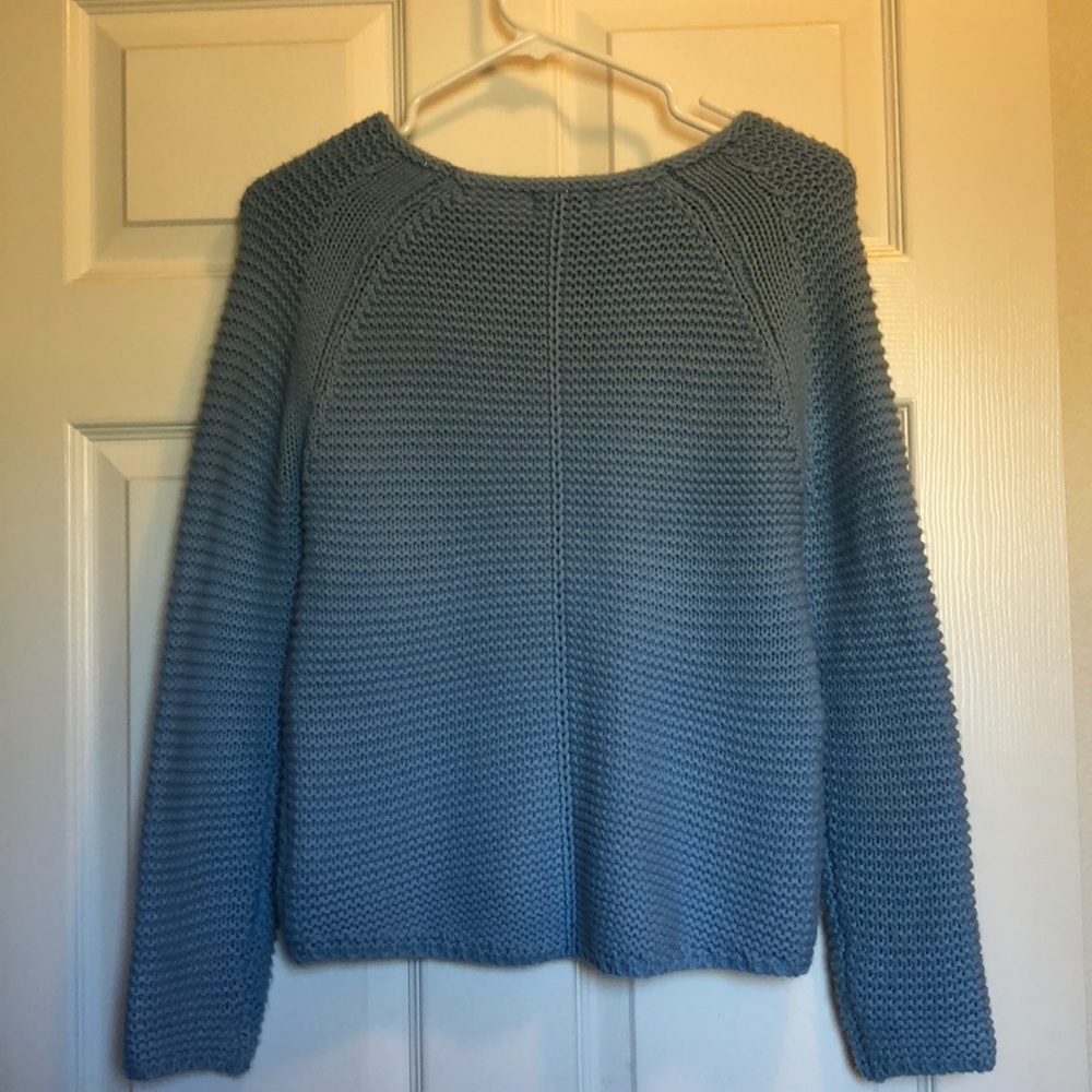 blue knit top - Picture 2 of 2